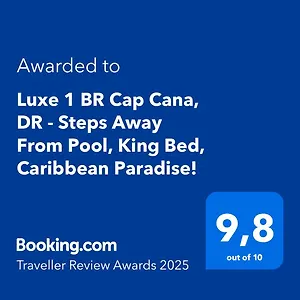 Luxe 1 Bedroom Cap Cana, Dr - Steps Away From Pool, King Bed, Caribbean Paradise! Punta Cana